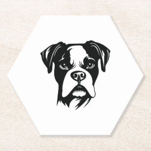 Boxer Dog Paper Coaster