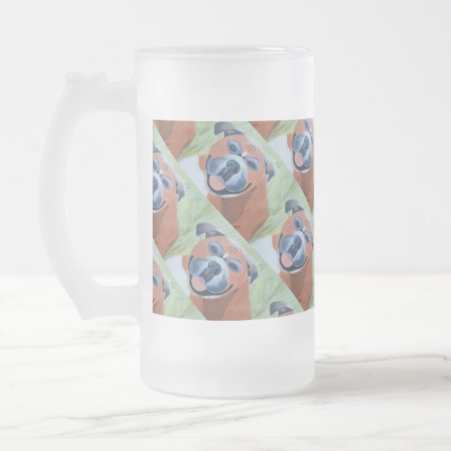 boxer dog pattern mug (Left)