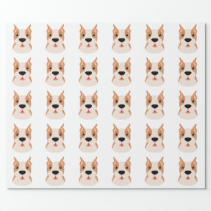 BOXER DOG PATTERN Wrapping Paper