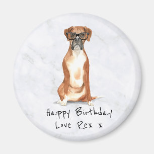 Boxer Dog Personalised Magnet