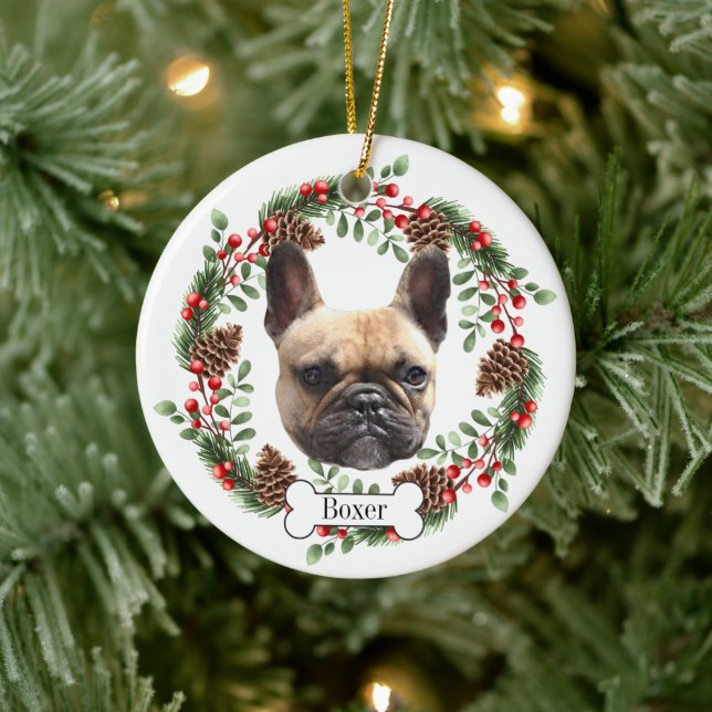 boxer dog Personalised Pet Ornament (Tree)
