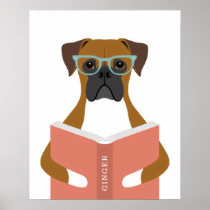 Boxer Dog Personalised Print