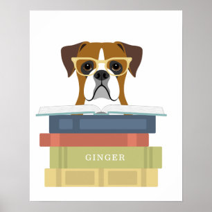 Boxer Dog Personalised Print