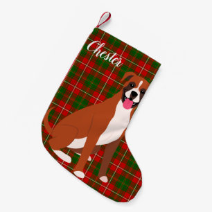Boxer Dog Personalised Small Christmas Stocking