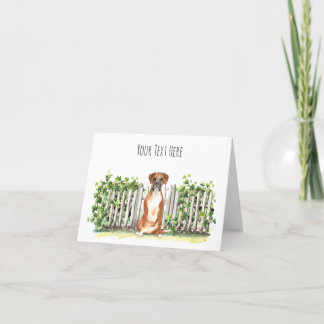 Boxer Dog Personalised Text Greeting Card