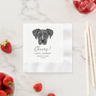 Boxer Dog Personalized Cheers Napkins