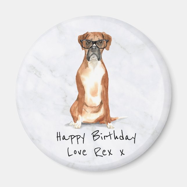 Boxer Dog Personalized Magnet (Front)