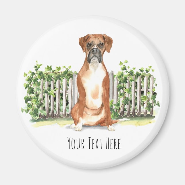 Boxer Dog Personalized Magnet (Front)
