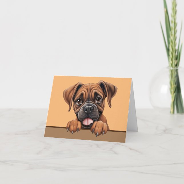 Boxer Dog Pet Notecard or Thank you Card (Front)