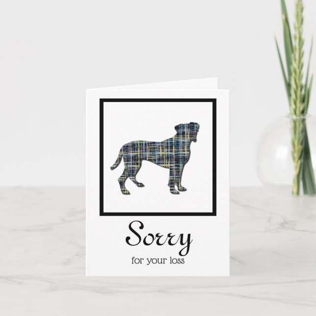 Boxer Dog Pet Sympathy Card (Front)