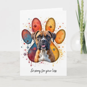 Boxer Dog Pet Sympathy Card
