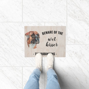 Boxer Dog Photo Personalized Door Mat