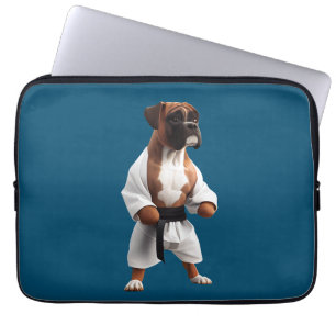Boxer Dog Play Karate, Boxer Dog Karate Player Laptop Sleeve