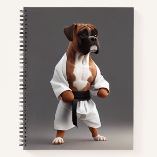 Boxer Dog Play Karate, Boxer Dog Karate Player Notebook