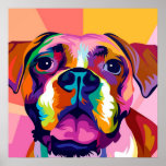 Boxer Dog Pop Art canvas print<br><div class="desc">Usage: A unique gift for children and friends. It can be used to decorate the office, classroom, bedroom, bathroom, nursery, study, bedside, dining room, living room, coffee shop, hotel, inn, bar or the perfect single product on the corridor and other canvas decorations. ★Eternal gifts: Give the wall paintings to your...</div>