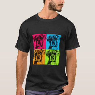 Boxer Dog Pop Art Design Illustration Colourful T T-Shirt