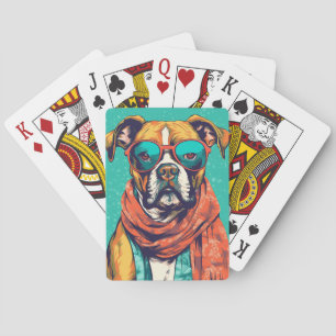 Boxer Dog Pop Art – Fun Dog Lovers Playing Cards