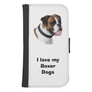 Boxer dog portrait photo samsung s4 wallet case