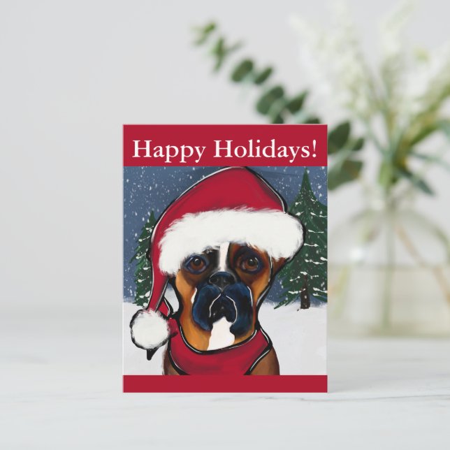 Boxer Dog Postcard (Standing Front)