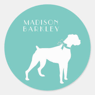 Boxer Dog Puppy Classic Round Sticker