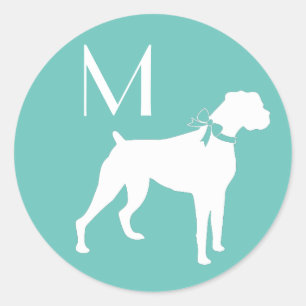 Boxer Dog Puppy Classic Round Sticker