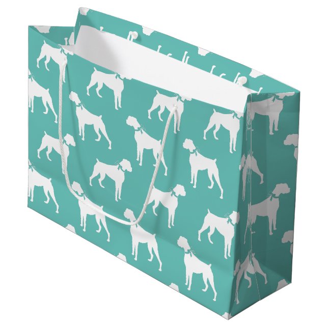Boxer Dog Puppy Large Gift Bag (Front Angled)