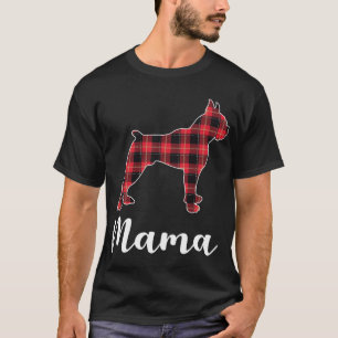 Boxer Dog Puppy Red plaid funny Christmas T-Shirt