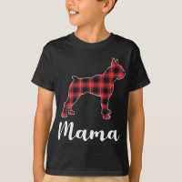 Boxer Dog Puppy Red plaid funny Christmas