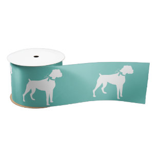 Boxer Dog Puppy Satin Ribbon