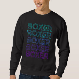 Boxer Dog Retro Sweatshirt