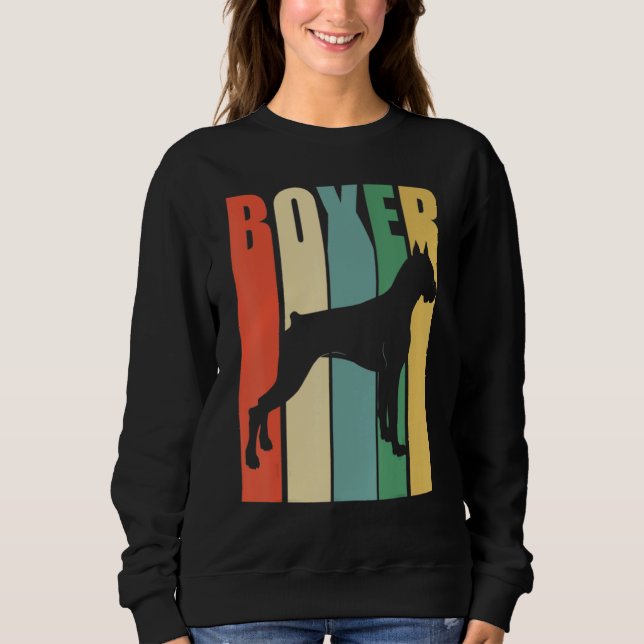 Boxer Dog Retro Sweatshirt (Front)
