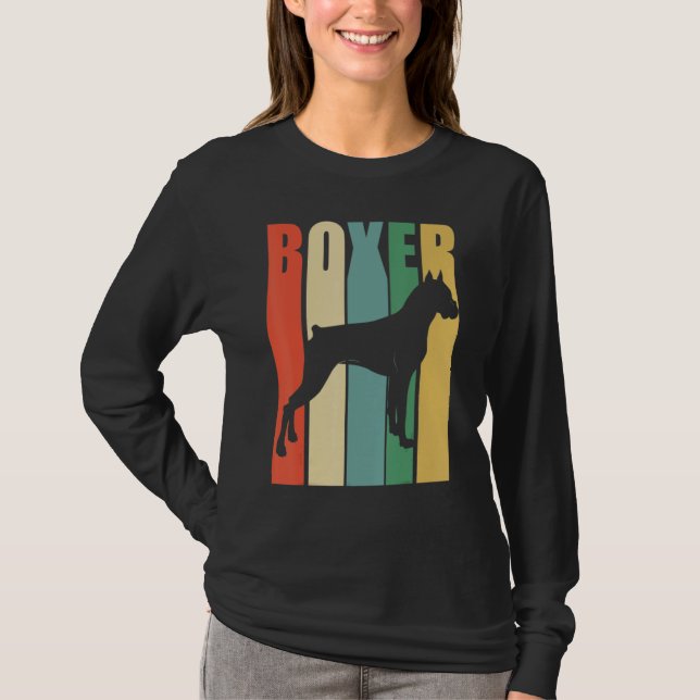 Boxer Dog Retro T-Shirt (Front)
