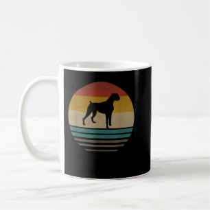Boxer Dog Retro Vintage 70s Silhouette Breed Boxer Coffee Mug