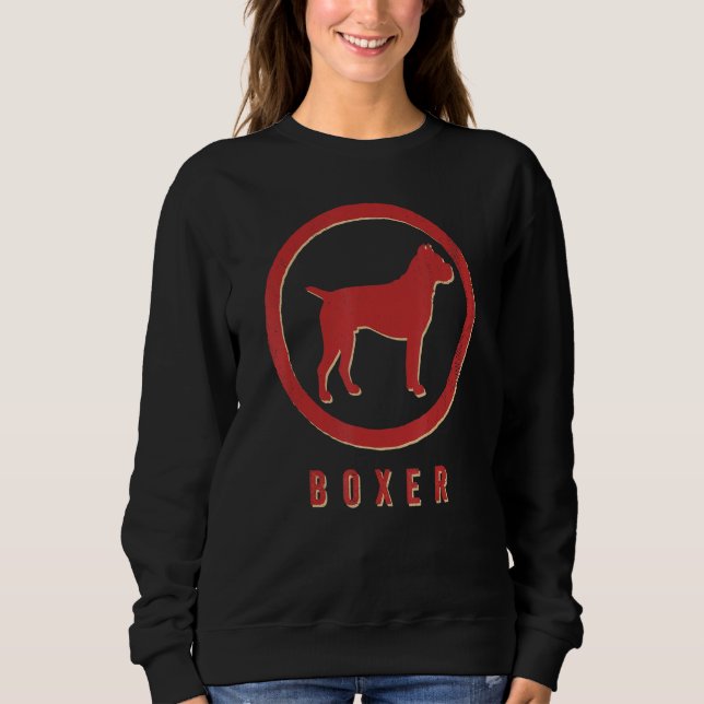 Boxer Dog Retro Vintage Sweatshirt (Front)