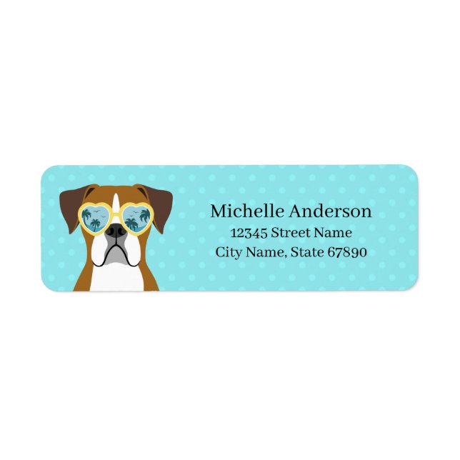 Boxer Dog Return Address Labels (Front)