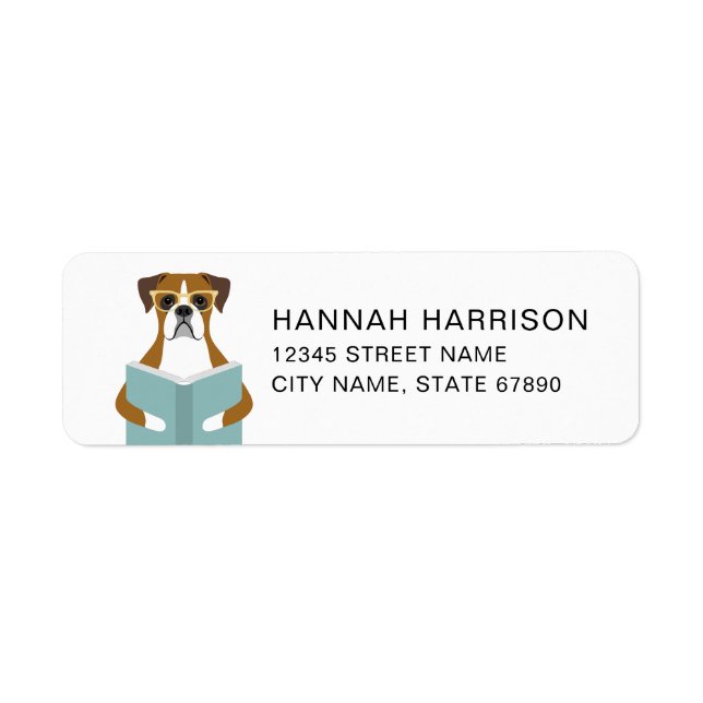 Boxer Dog Return Address Labels (Front)