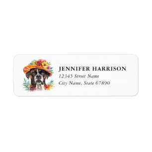Boxer Dog Return Address Labels