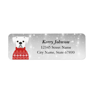 Boxer Dog Return Address Labels
