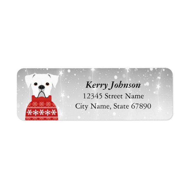 Boxer Dog Return Address Labels (Front)