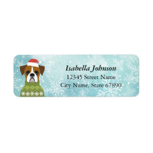 Boxer Dog Return Address Labels