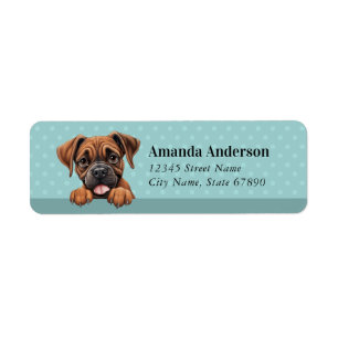 Boxer Dog Return Address Labels