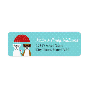 Boxer Dog Return Address Labels