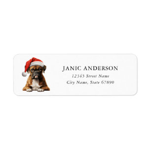 Boxer Dog Return Address Labels