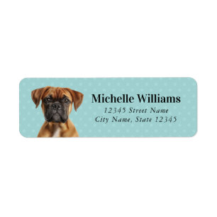 Boxer Dog Return Address Labels