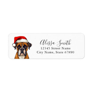 Boxer Dog Return Address Labels