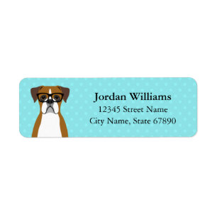 Boxer Dog Return Address Labels