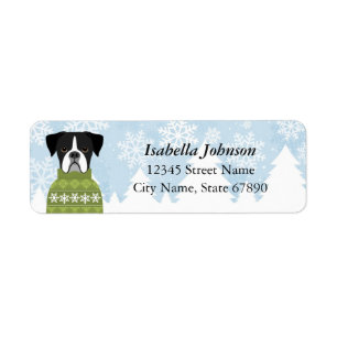 Boxer Dog Return Address Labels