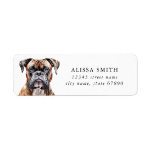 Boxer Dog Return Address Labels