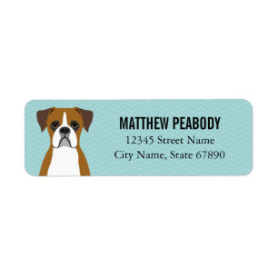 Boxer Dog Return Address Labels
