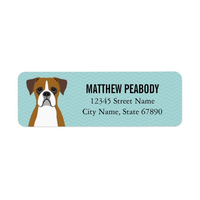 Boxer Dog Return Address Labels (Front)